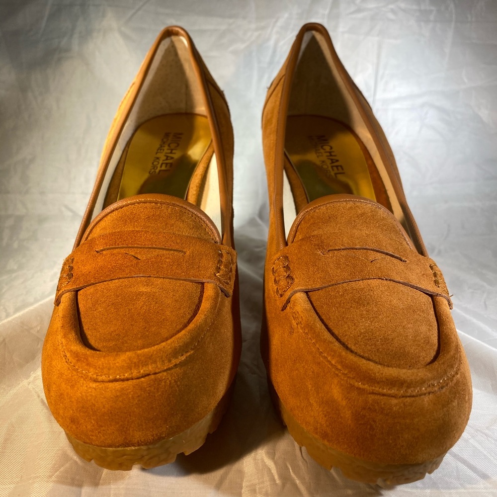 NEW Michael kors leather wedge shoes